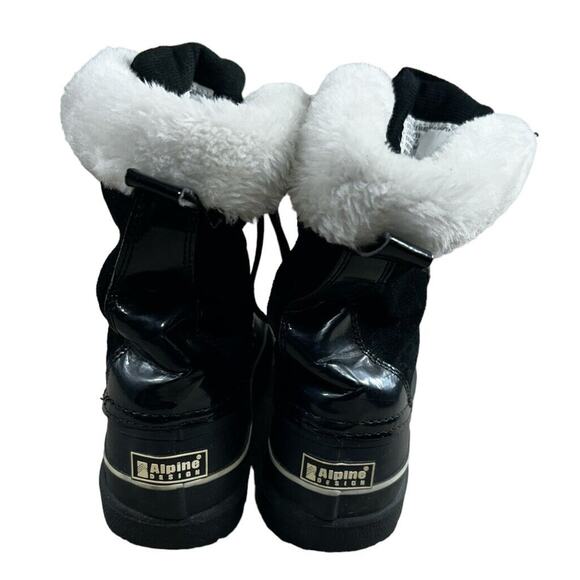 Alpine Design Black Leather Duck Boots Women’s Sz 9 Winter 7068-BLK Aspen Fur - Picture 5 of 12
